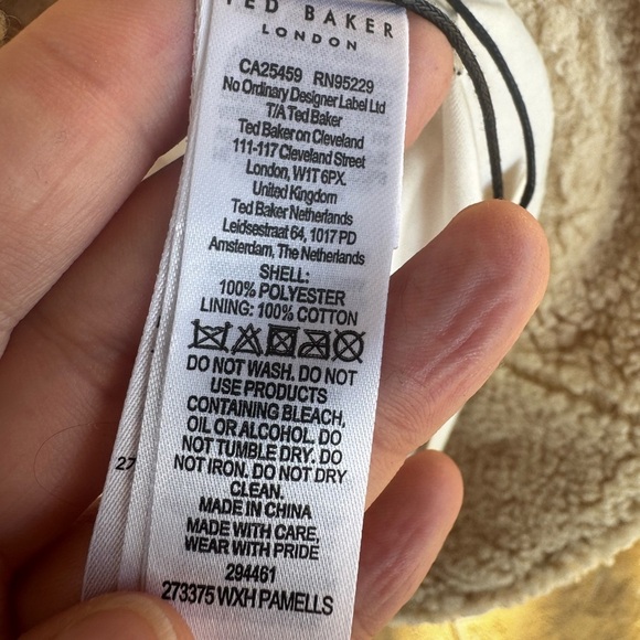 Ted Baker Cream Textured Bucket Hat - Picture 7 of 9